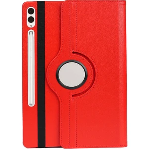 Case 4u Galaxy Tab S9 Fe Plus Dönebilen Standlı Kılıf Kırmızı