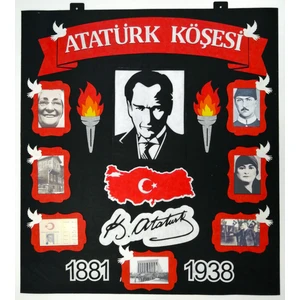Keçeli Dünyam Atatürk Köşesi Siyah Zeminli (Keçe Eğitim Materyali)