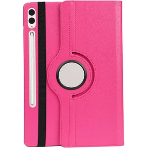 Case 4u Galaxy Tab S9 Fe Plus Dönebilen Standlı Kılıf Koyu Pembe