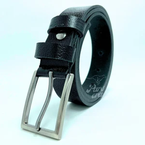 3 cm  Deri Kemer Ince Siyah Uzun Toka