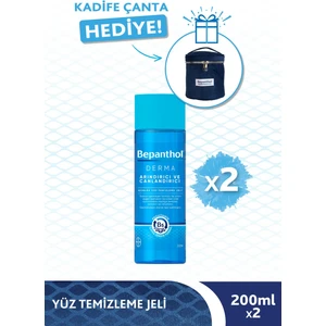 Derma Arındırıcı Canlandırıcı Yüz Temizleme Jeli 200 ml 2'li Paket Kadife Çanta Hediye