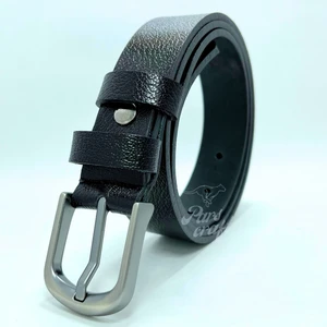 3 cm  Deri Kemer İnce Siyah Oval Toka