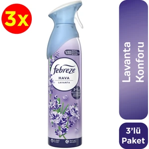 Hava Ferahlatıcı Sprey Oda Kokusu Lavanta 185 ml X3