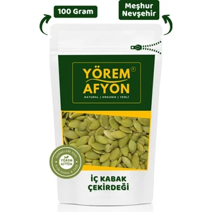 Yörem Afyon Meşhur Nevşehir Vegan Diyet Dostu Tuzsuz Çiğ Kabak Çekirdeği Içi | 100GR.