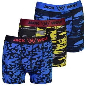 Jack Wolf Desenli 3 Lü Kutu Pamuklu Likralı Erkek Boxer