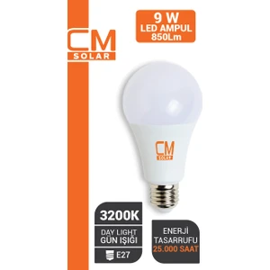 9W E27 Duy 3200K Sarı Işık LED Ev Ampulü