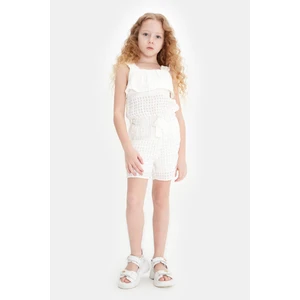 Bg Store Kız Çocuk Beyaz Tulum 23SS0TJ4801