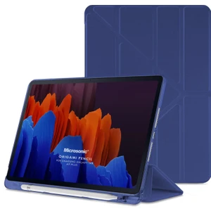 Samsung Galaxy Tab A9 Plus Kılıf Origami Pencil Lacivert