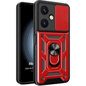 Vivo Y27 Kılıf Impact Resistant Kırmızı