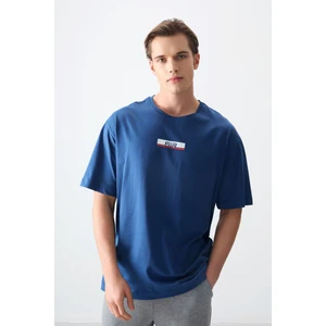 Air Jones Parlament %100 Pamuk Kalın Yumuşak Dokulu Oversize Fit Baskılı Erkek T-Shirt - 88359
