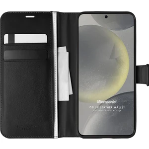Samsung Galaxy S24 Plus Kılıf Delux Leather Wallet Siyah