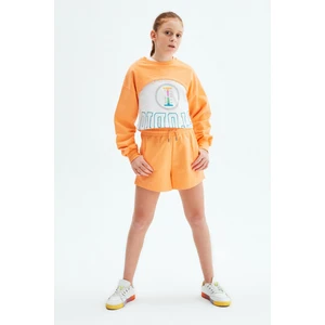 Kız Çocuk Oranj Sweatshirt 23PSSTJ4405