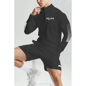 Ghassy Co. Erkek Running Hızlı Kuruma Nem Emici Teknik Performan Uzun Kollu T-Shirt