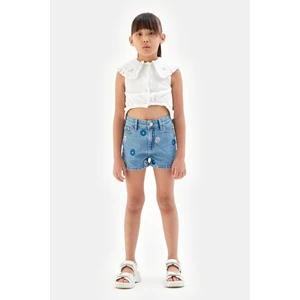 Bg Store Kız Çocuk Mavi Şort 23SS1TJ4111