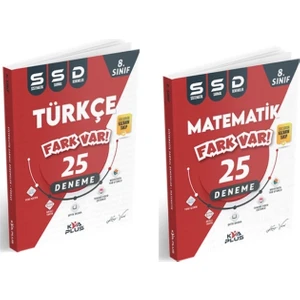 Koray Varol Akademi Yayınları 8.Sınıf Türkçe Fark Var 25 Deneme - 8.Sınıf Matematik Fark Var 25 Deneme
