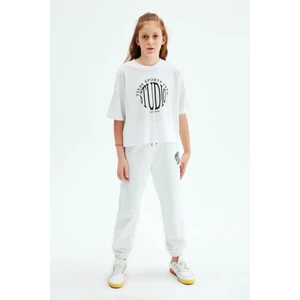 Kız Çocuk Beyaz Tshirt 23PSSTJ4508