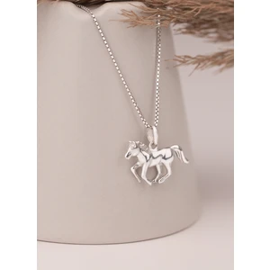 Dkmn Silver 925 Ayar Gümüş At Figürlü Kolye