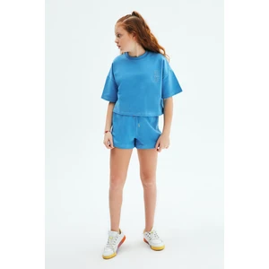 Kız Çocuk Mavi Tshirt 23PSSTJ4515