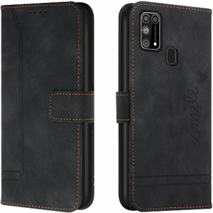 BDT Market Samsung Galaxy M31 Kart Yuvaları Için Telefon Kılıfı Kapak Flip Folio Cüzdan Pu (Yurt Dışından)