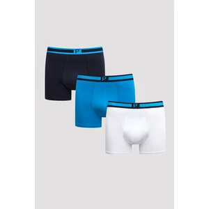 Erkek Blue Tape Çok Renkli 3lü Boxer