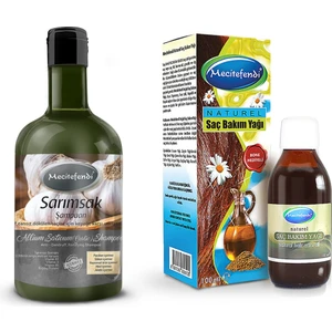 Sarımsak Şampuan 400 ml (1 Adet) + Saç Bakım Yağı (1 Adet)