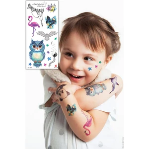 BP Tattoo Cuteness Sevimli Baykuş ve Arkadaşları Geçici Çocuk Dövmesi