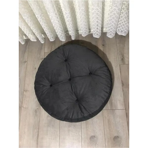 Yuvarlak Antrasit Yer Minderi 70X70