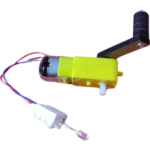 Eğitici Hobi Hareket Enerjisi ile Elektrik Üretme Seti Sarı 5x5x8 cm Çocuklar İçin