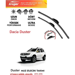 Dacia Duster 2015-2016 Arası Muz Silecek Takımı Araca Özel Orijinal Aparat