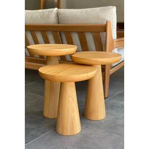 Royal Wood Store Mantar Sehpa 3'lü Set