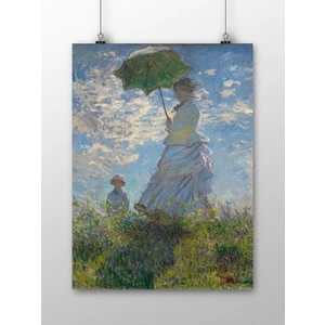 Poster City Claude Monet, Şemsiyeli Kadın Tablosu Sanat Posteri