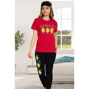 Kız Çocuk Pijama Takımı Kısa Kollu Takım Baskılı 4472