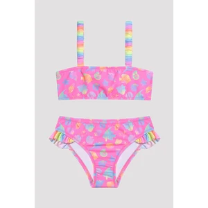 Kız Çocuk Colorful Ocean Bandeau Çok Renkli Bikini Takımı