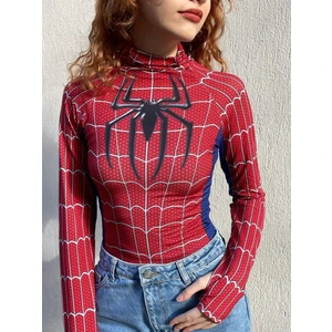 Touz Moda Red-Spider Çıtçıtlı Body