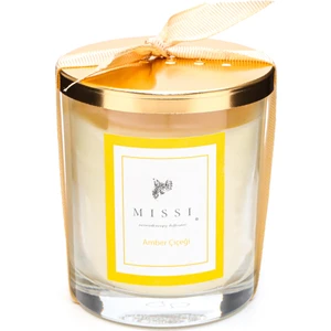 Kapaklı Amber Çiçeği Kokulu Vegan Mum (140 gr)