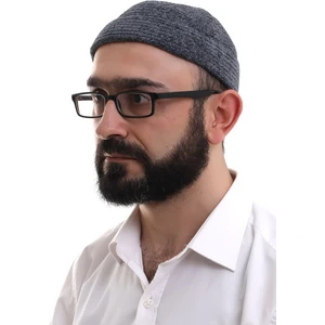 Füme Katlamalı Sade Desen Kışlık Kadife Takke Şapka
