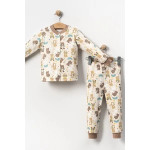 Erkek Çocuk  Baskılı Pamuklu 2'li Pijama Takımı