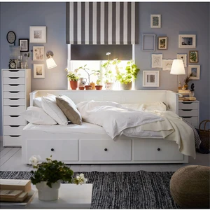 IKEA Hemnes 80X200 cm Açılabilir Divan ve Saklama Alanı, Beyaz, Divan, Bazalı, Çekyat YATAKSIZ Akdenizshop