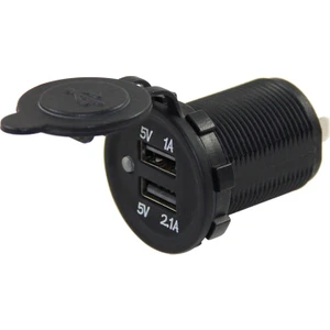 Pano Tipi USB IC-266C 8-32 Volt Kulaksız 30 mm Oto Çakmaklı Boyutunda 12V Kullanılabilir USB Şarj Girişi