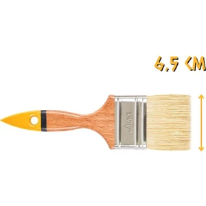Izmir Fırça Luna Ahşap Saplı Kestirme Boya Fırçası No: 3 - 6.5 Cm.