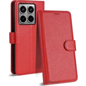 M.TK Moveteck Xiaomi Poco X6 Pro Kılıf 360 Tam Kaplar Deri Dokulu Kapaklı Cüzdan Standlı Kartvizitli Kapak