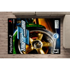 Get Carpet Yıkanabilir Kaymaz Taban Nostaljik Playstation Need For Speed Desenli Çocuk Genç Odası Oyuncu Halısı