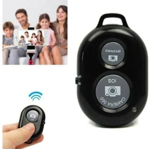 Bluetooth Kumanda Tüm Telefonlara Uyumlu Video Selfie ve Fotoğraf Çekme Kolaylığı Siyah Renk