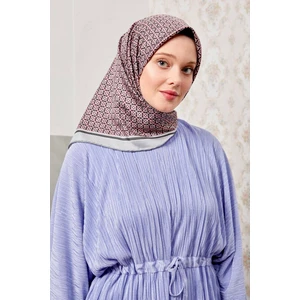 Moda Mevsimi Levidor Trend Monogram Desen Twill Eşarp Gri