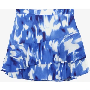Normal Bel Lacivert - Beyaz Kadın Batik Mini Etek F4SL-ETK0447