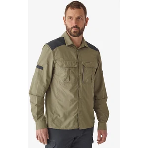 Solognac Erkek Uzun Kollu Avcı Gömleği - Yeşil - Avcılık ve Doğa Gözlemi - 520