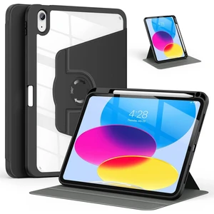 Apple iPad 10. Nesil 10.9 (2022) Yatay ve Dikey Dönebilen Standlı Kalem Şarjına Uygun Darbe Dayanıklı Thermix Kılıf ve Ekran Koruyucu A2696 A2757 A2777 A3162