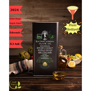 Erken Hasat Soğuk Sıkım 0.3 Asit  5 Lt Zeytinyağı 2024 Hasatı