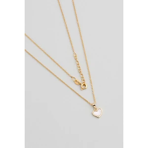 So CHIC Sedef Kalbi 18 Ayar Sarı Altın Kaplama 43 cm Gümüş Minimal Kolye