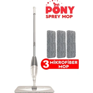 Sprey Mop + Mikrofiber Bez 3'lü Temizlik Seti